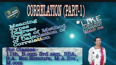 Correlation (Part-1)          @BornEconomist