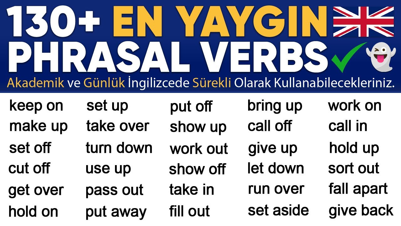 İngilizce'de En Önemli 130+ Phrasal Verbs