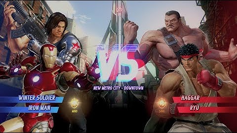 MARVEL VS. CAPCOM: INFINITE - Bucky Barnes & Iron Man vs Haggar & Ryu