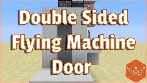 Minecraft Tutorial flying Machine piston Door Double Sided 1x3