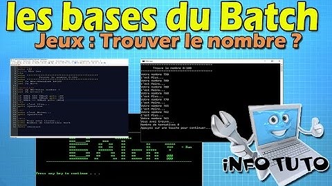 Les Bases du Batch - script .bat