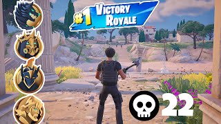 22 Elimination Solo Victory (Fortnite Chapter 5 Season 2) PS5 Controller 120 FPS gameplay