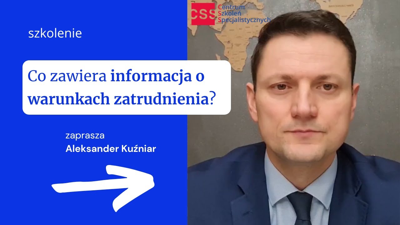 Co zawiera informacja o warunkach zatrudnienia? Na webinar zaprasza Aleksander Kuźniar!