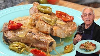 Pork Chops with Hot Cherry Peppers