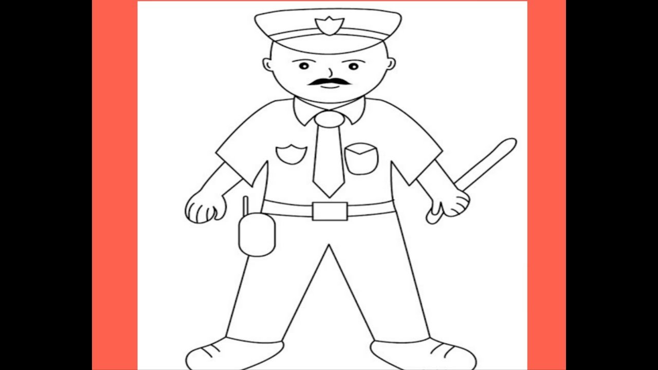 How To Draw U.S 🇱🇷 POLICE (step by step) - YouTube
