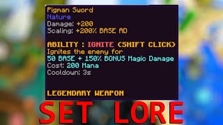 HOW TO SET LORE FOR AN ITEM IN MINECRAFT BEDROCK (gametest)