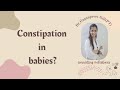 Constipation in babies
