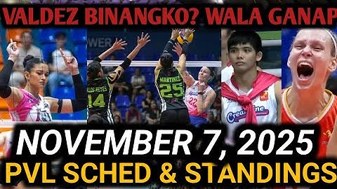 PVL GAME SCHEDULE, STANDINGS & RESULTS! NOVEMBER 7, 2025 | VALDEZ BINANGKO TOTS IN! #pvl2025 #pvl 