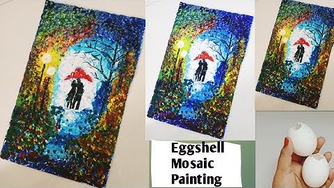 Eggshell Mosaic Painting || Eggshell Mosaic Art || Eggshell Mosaic Art Technique