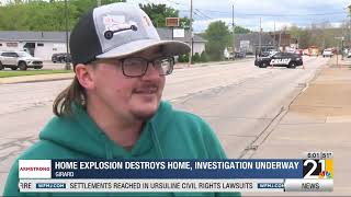 Home explosion destroys home, investigation underway