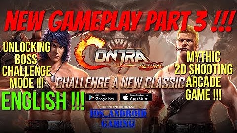 Contra Returns !!! English !! New Gameplay Part  3!!Boss Chalenge Unlock !! Best 2D Shooting Game !!