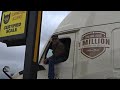 May 5, 2021/162 Trucking. 1 Million mile trucker climbs out of his Truck window while i Fuel.