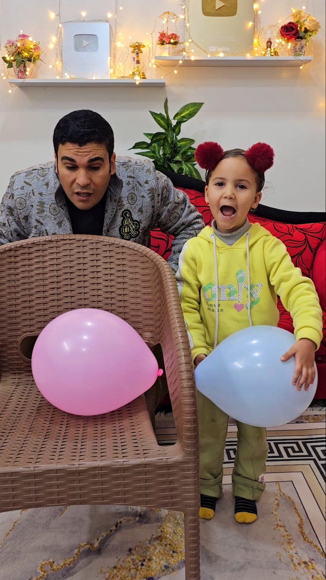 Dad helps daughter fix the balloon problem ???♥️✅? #shorts