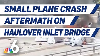 Video Shows Aftermath of Small Plane Crash on Haulover Inlet Bridge