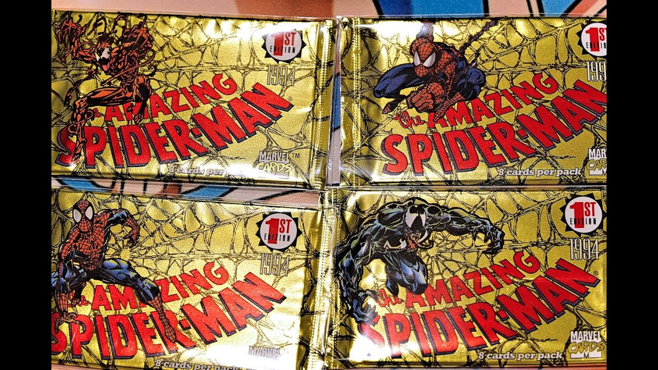 1994 Fleer 1st Edition The Amazing Spiderman Booster Pack Opening! 4K