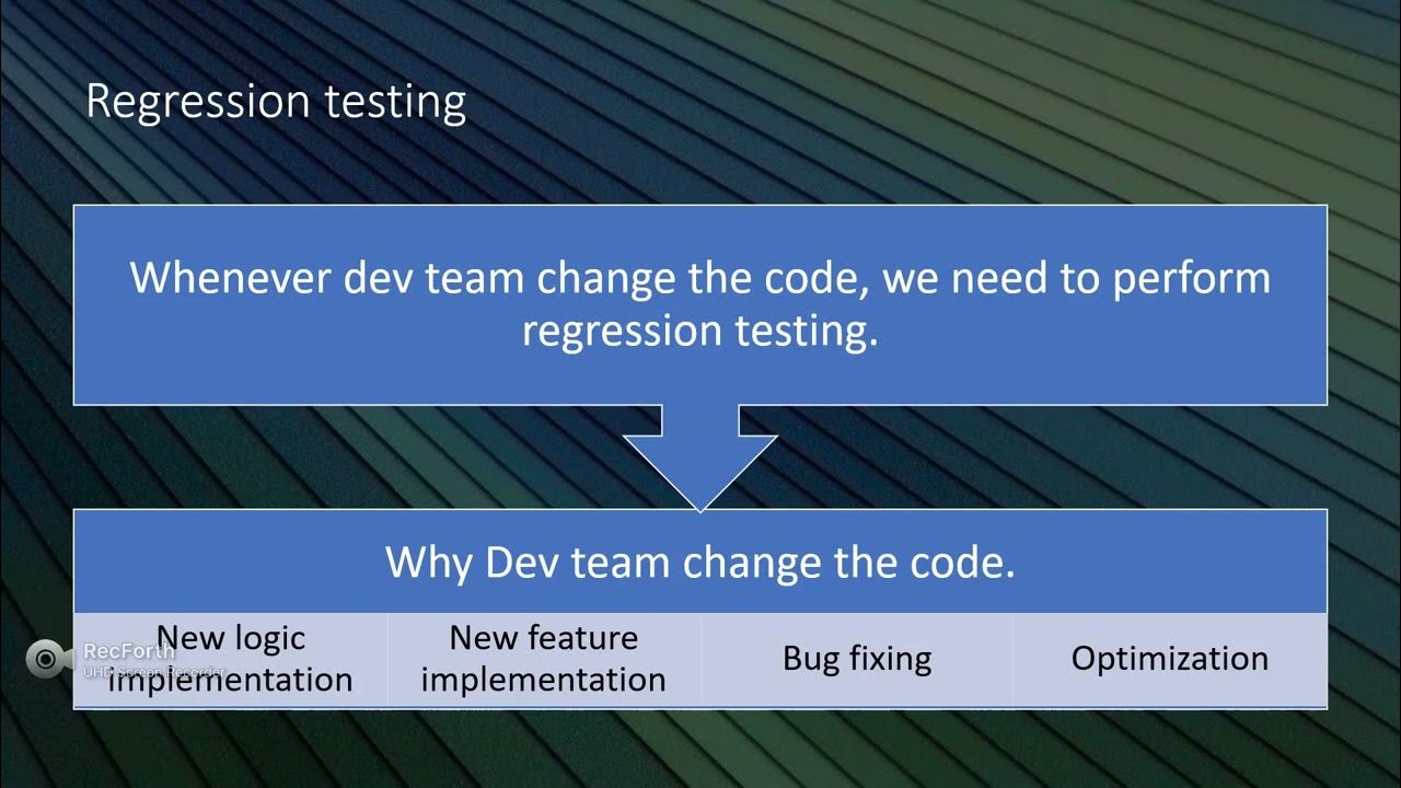 Difference between Regression and retesting - YouTube