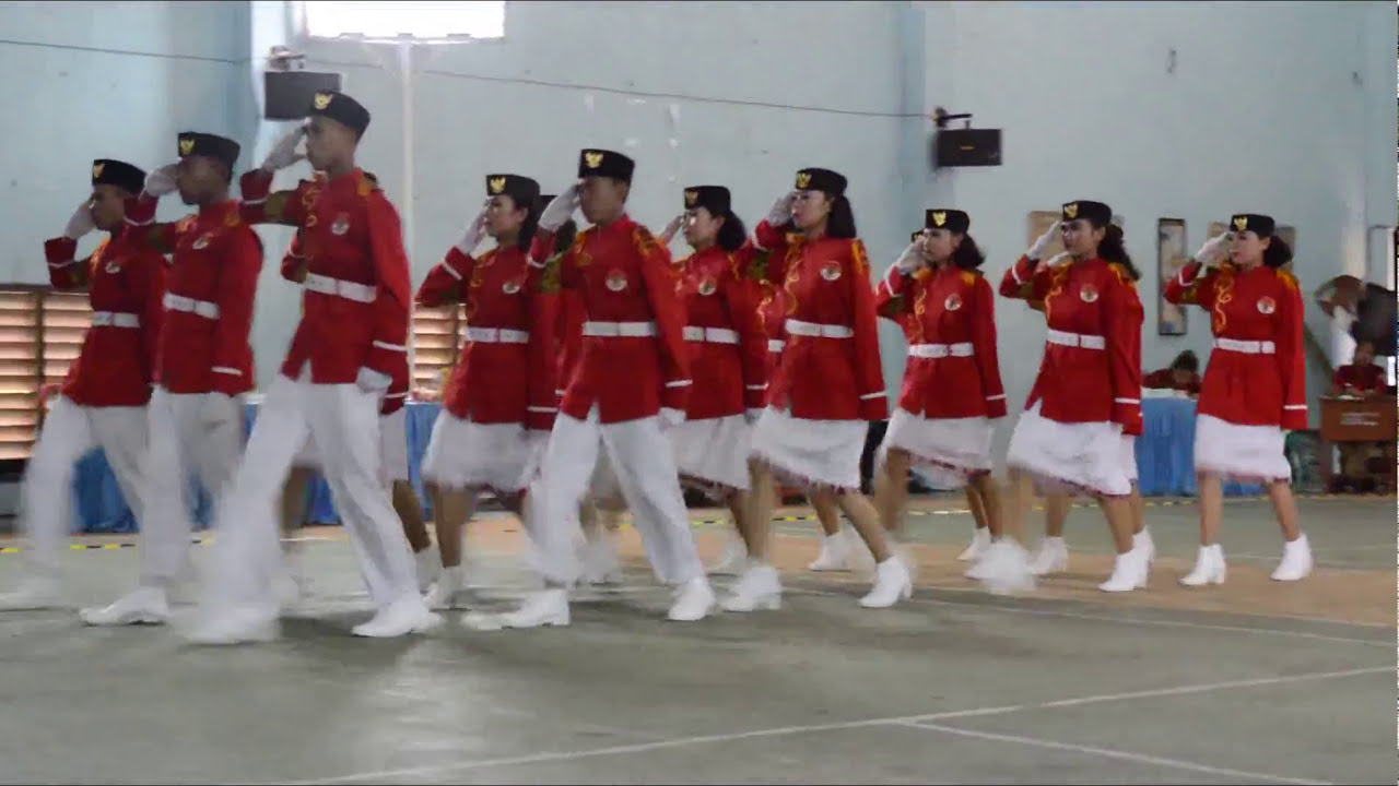 PASKIBRA BELA NEGARA SMK Plus Miftahul Ihsan Cilograng Mengikuti Lomba LKBB