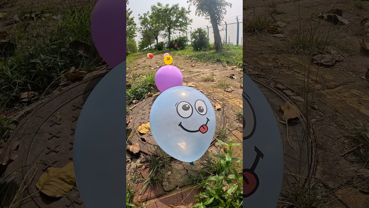 Popping Balloons (First-Person View)#parkour #satisfying