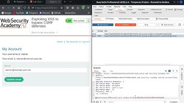 Exploiting XSS to bypass CSRF defenses | Web Security Academy | Port Swigger Labs