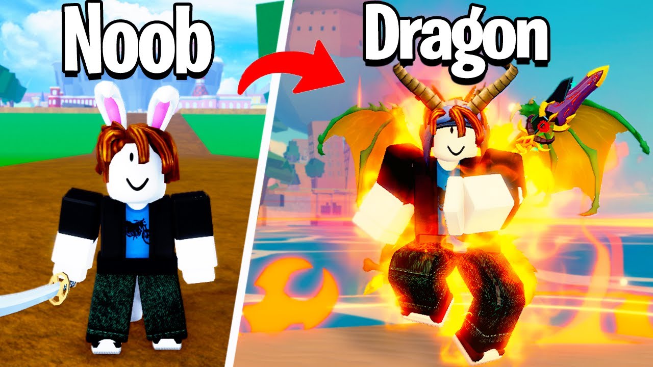 Upgrading NOOB To GOD Draco V4 in Blox Fruits
