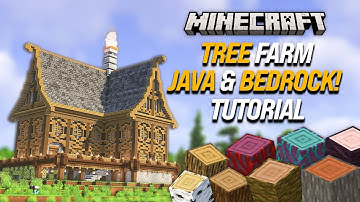 Minecraft Tree Farm Factory Tutorial [Aesthetic] [Java/Bedrock] [1440p HD]