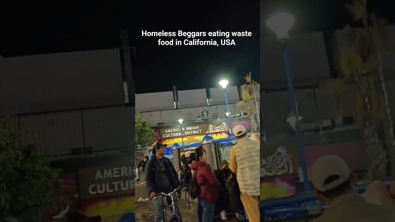 Poor, homeless, hungry beggars in Bay Area, California, USA. Who said there are no poor in America ?