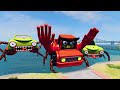 Epic Escape From The Lightning McQueen Octopus Eater &amp; Mack Spider Eater | McQueen VS McQueen Beamng