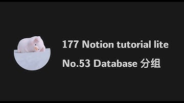177 Notion tutorial lite: No.53 database 分组