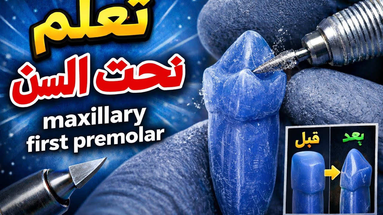  نحت carving سن Maxillary Right First Premolar