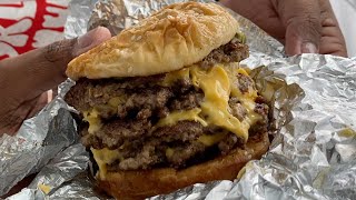 Reviewing Five Guys 5Patty Ghetto Blaster Burger | Rolls Royce Edition