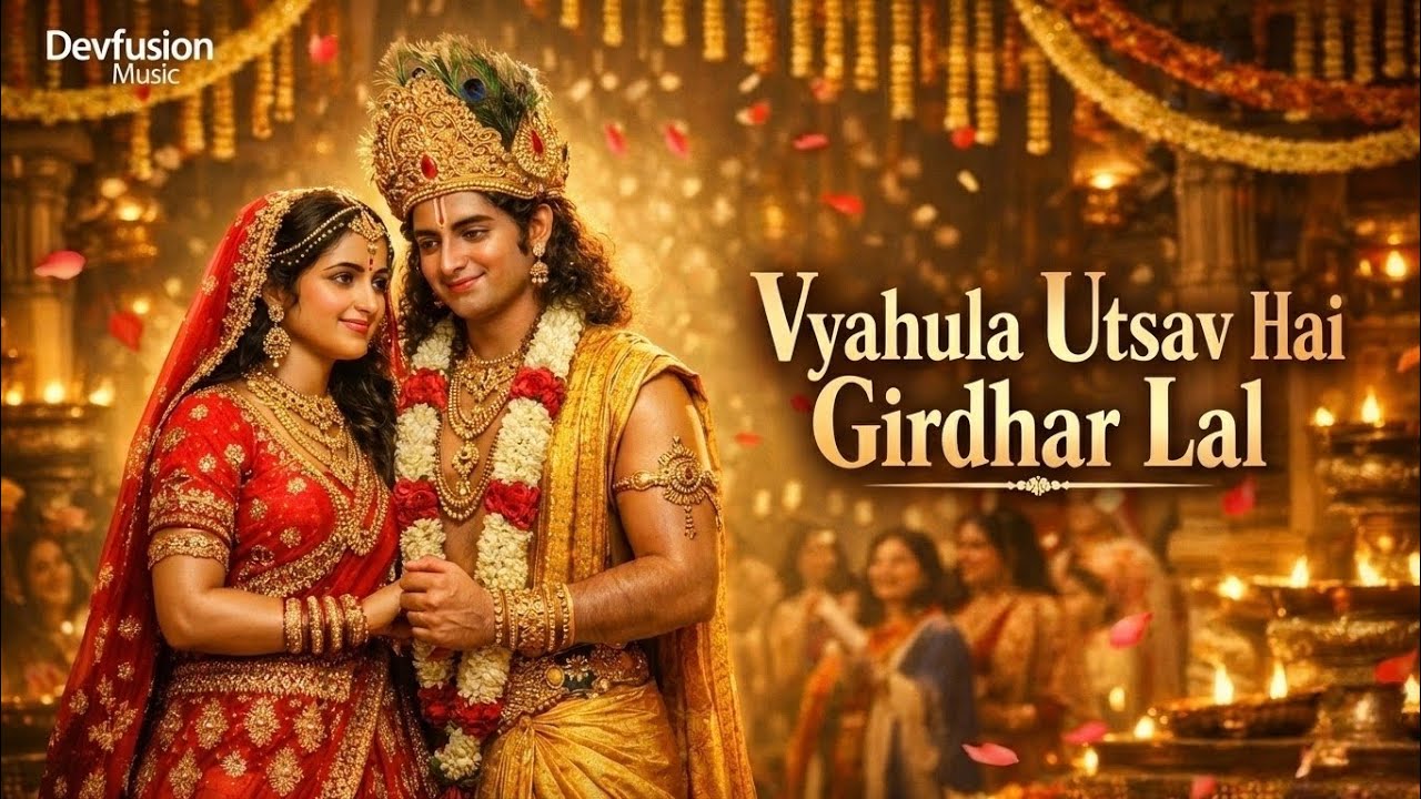 Vyahula Utsav Hai Girdhar Lal | Radha Krishna Vivah Bhajan | Radha Rani Wedding  | Devfusion Music