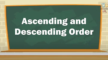 Ascending and Descending Order | Learn Maths Ascending Order & Descending For Class One