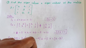 Eigen values and eigen vectors # Double root # Matrices # Algebra