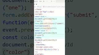 JavaScript Tutorial for Beginners / JavaScript learn / Dom form color tag