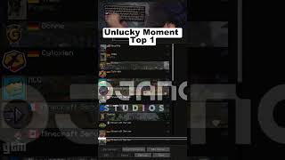 Unlucky Moment Top 1 #minecraft #gaming #content #twitch