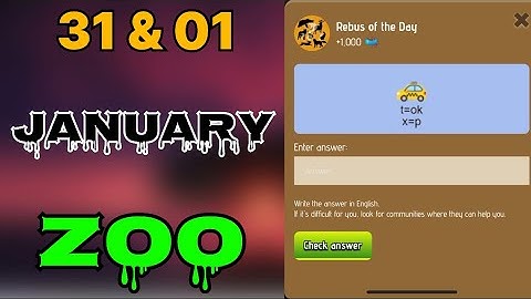 Zoo rebus of the day 31 December | Rebus of the day zoo | Rebus of the day code Zoo |  #zoo |
