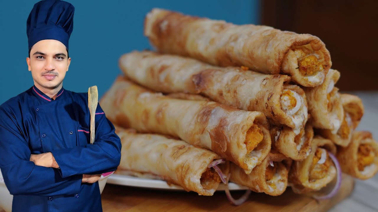 Chicken Roll paratha recipe by Chef M Afzal|