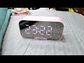 Clock speaker music wave BT TF FM Pink low battery