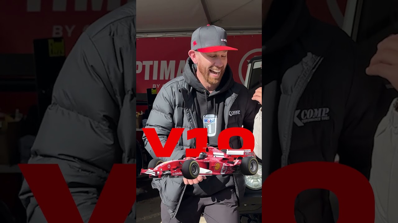 Car Sound Guessing Game with @chrisforsberg64 at the @fat.icerace @mobil1 🏎️💨 #BELOUD