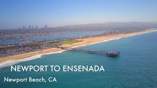 The 2017 newport to ensenada yacht race from balboa pier in beach
california. shot with a dji mavic pro drone 4k hd.