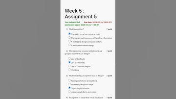 Week 5 Human Computer Interaction (In English) 2025 Assignment| #siet #trending #viralshort #nptel