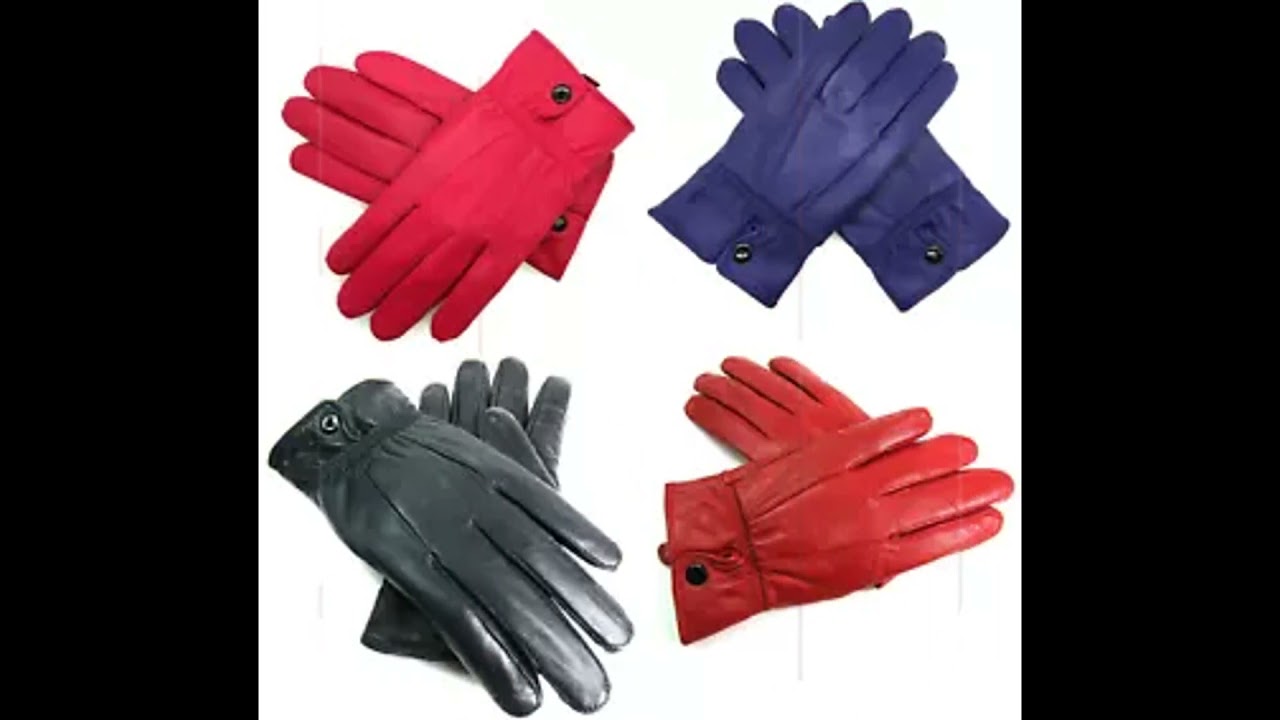 Women's Genuine Leather Soft Brown Gloves Mughalsbintl