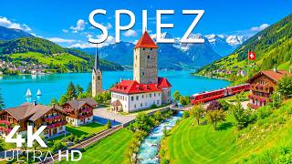 Spiez Switzerland 4K ULTRA HD – Alpine Lake Dream | Castle Shores, Blue Waters and Vineyard Hills