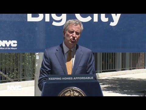 Mayor de Blasio Makes Announcement on Progress of Affordable Housing Plan mayor de blasio children