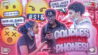 Making Couples Switch Phones Loyalty Test💔 Public Interview *WITH A TWIST*