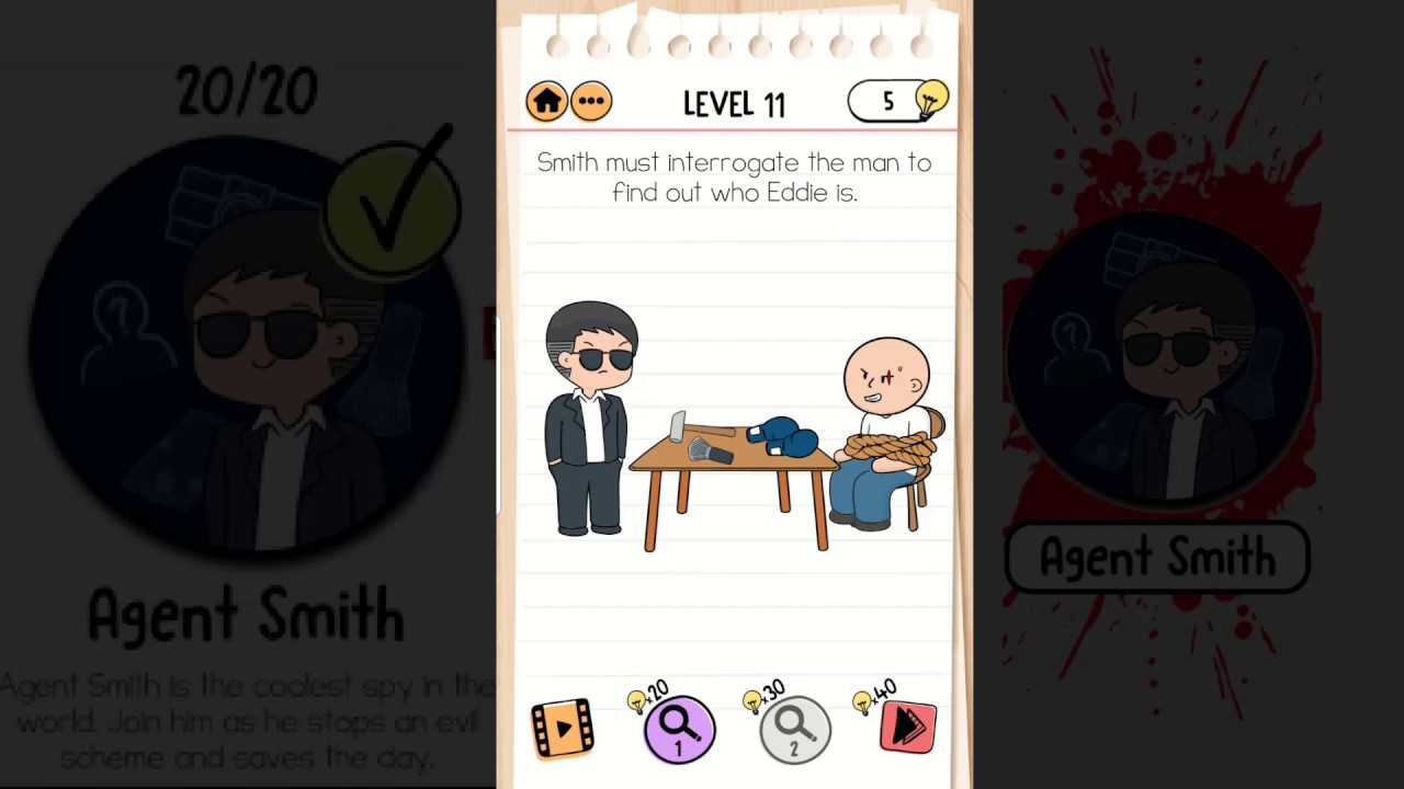 Brain Test 2 Agent Smith Level 11 Brain Test 2 Level 11 Agent Smith - YouTube