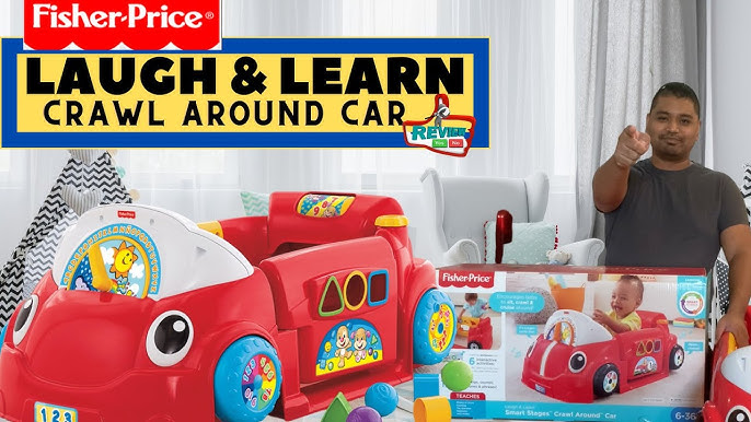 Fisher-Price Laugh & Learn Baby & Toddler Toy, Pull & Play Learning Wagon  with Smart Stages & 4 Pieces for Ages 6+ Months