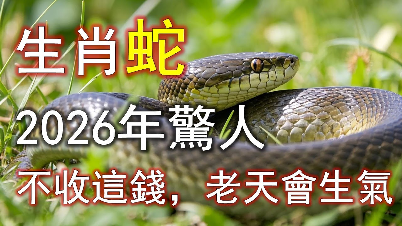 屬蛇人，2026年驚人！天將排山倒海大喜訊，不收這比錢，老天都會生氣。#生肖蛇#屬蛇#1953 蛇#1965 蛇#1977 蛇