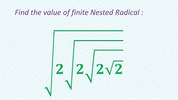 A nice Finite Nested Radical Problem from Australia || Year 10 Math Algebra Problem