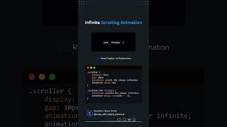 Create Seamless Infinite Scrolling Animations with CSS! 🔄✨ #CSSAnimations #tech #webdesign #coding